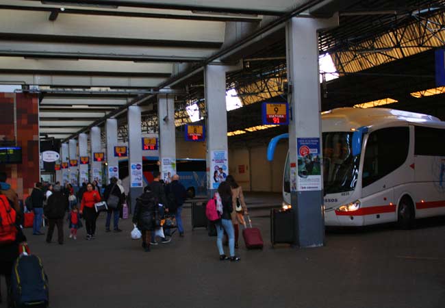La stazione degli autobus di Sete Rios a Lisbona